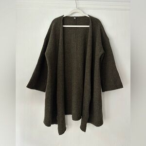 PRIORY Boiled Wool Open Jacket